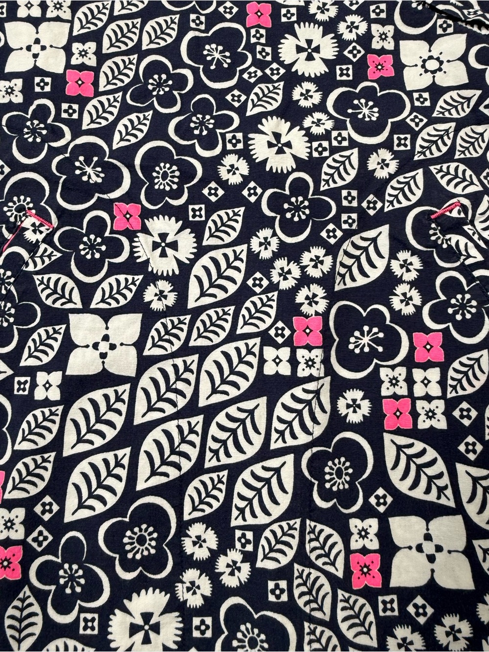 Koi Lite Navy Blue Floral Scrub Top Women’s Size Small - Picture 3 of 7